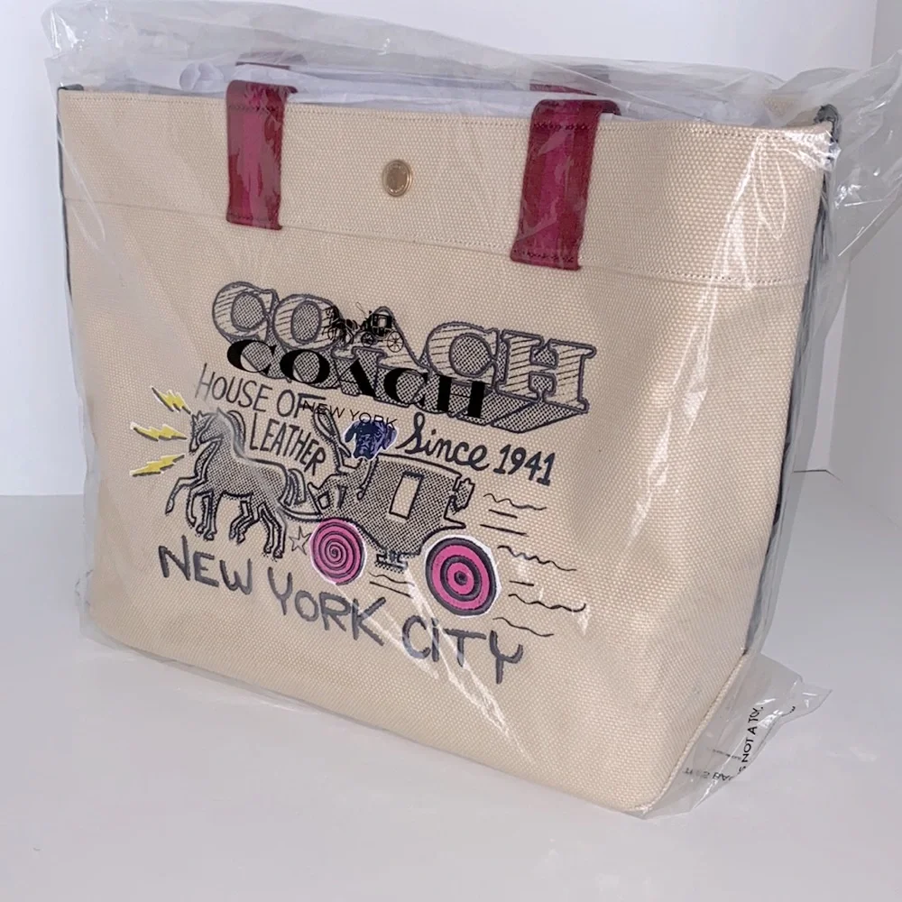 Coach Art School Canvas Tote - Picture 5 of 10